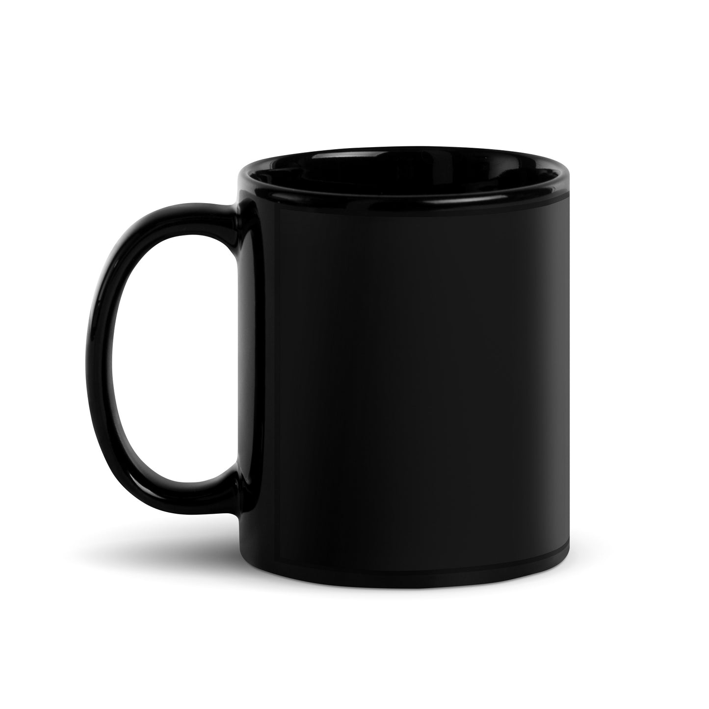 Blue Box Black Glossy Mug