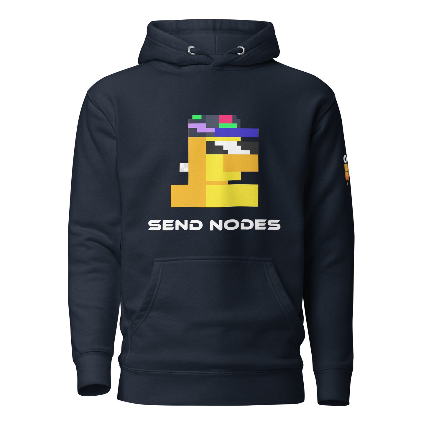 Yellow Node Monke on Hoodie