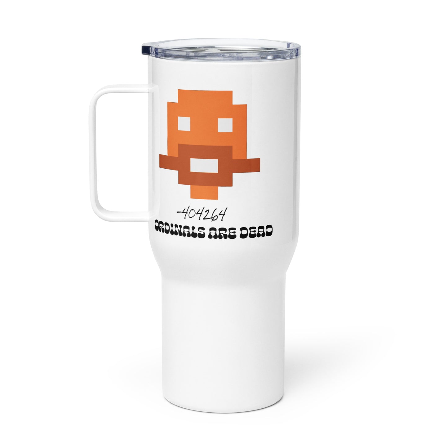 Travel mug with a handle