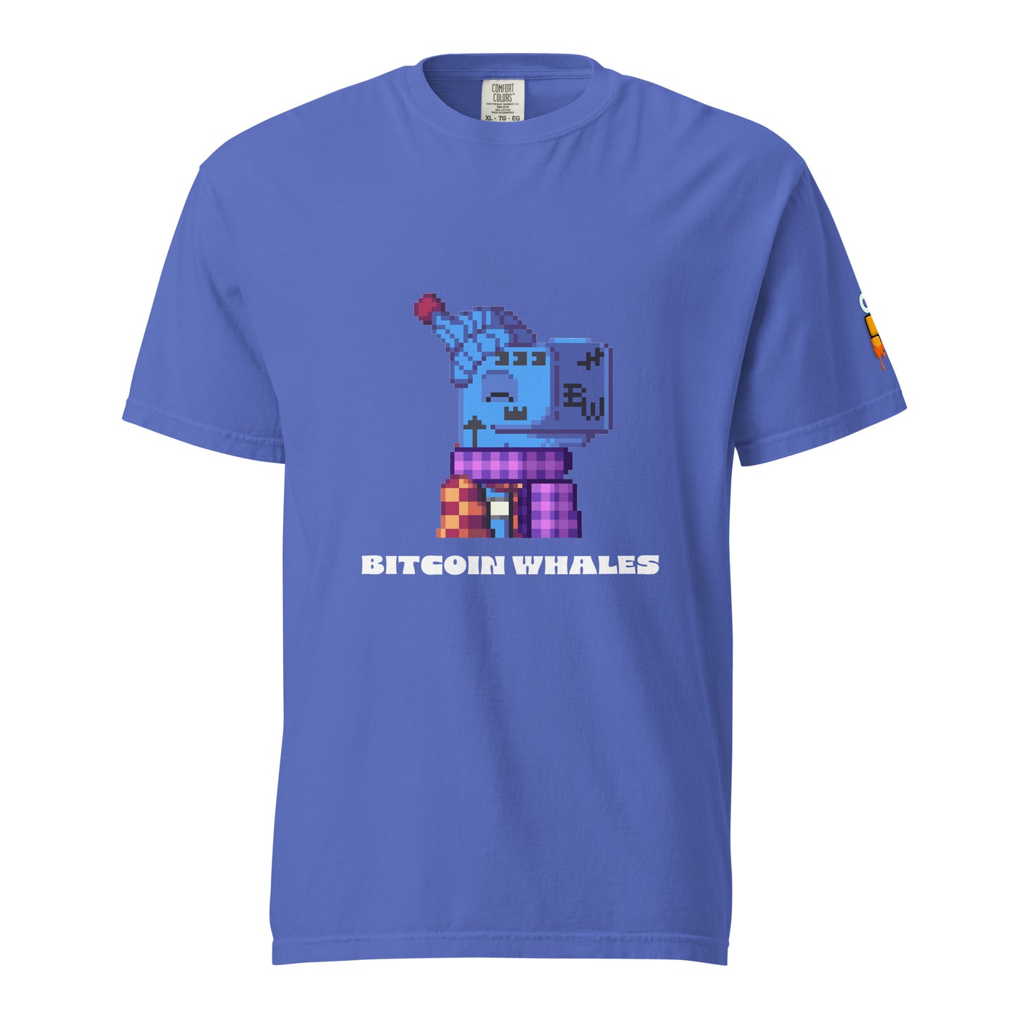 Blue Bitcoin Whale on T-shirt