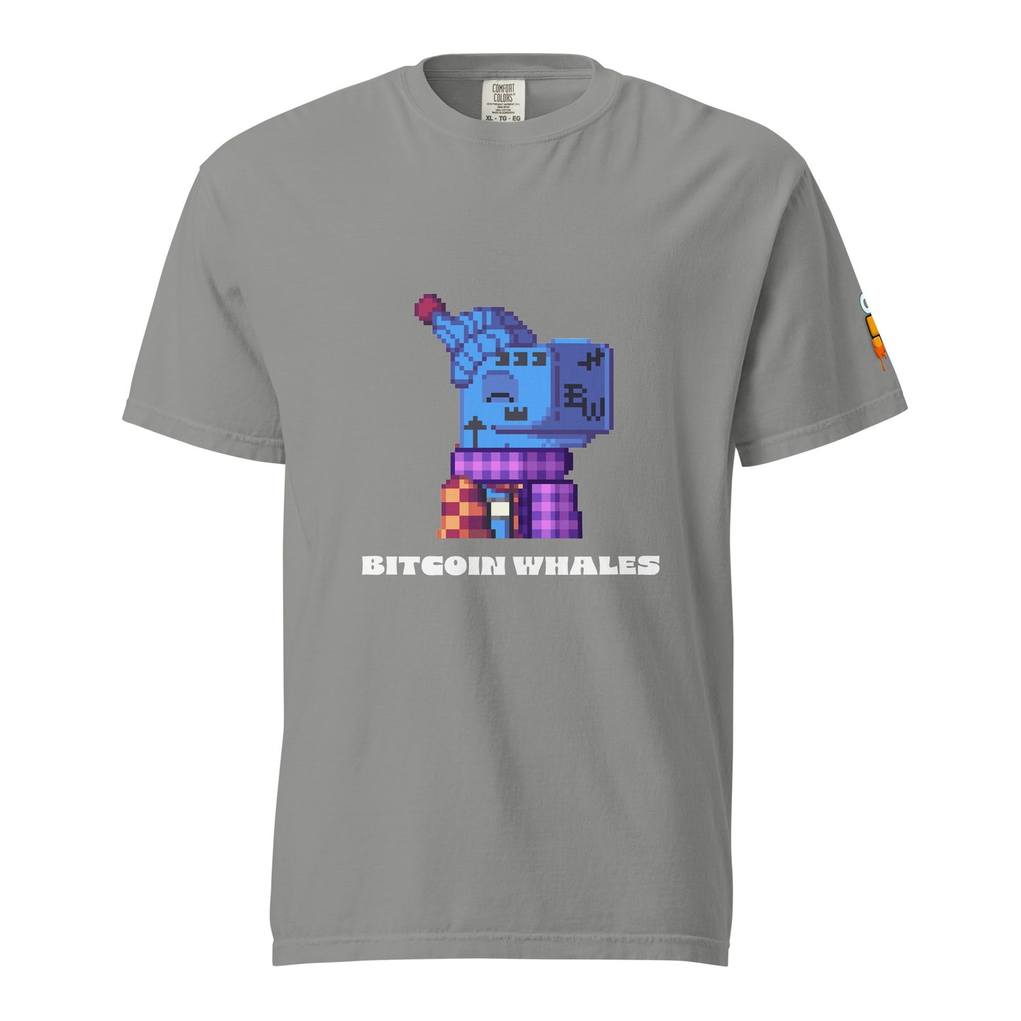 Blue Bitcoin Whale on T-shirt