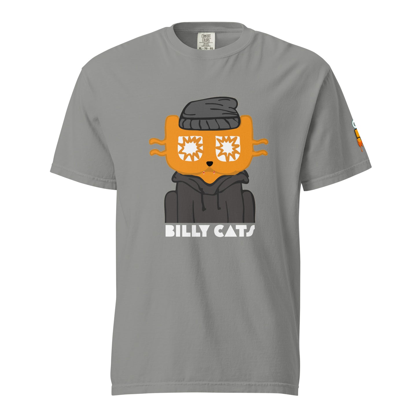 Billy Cat Orange Eyes T-shirt (Black)