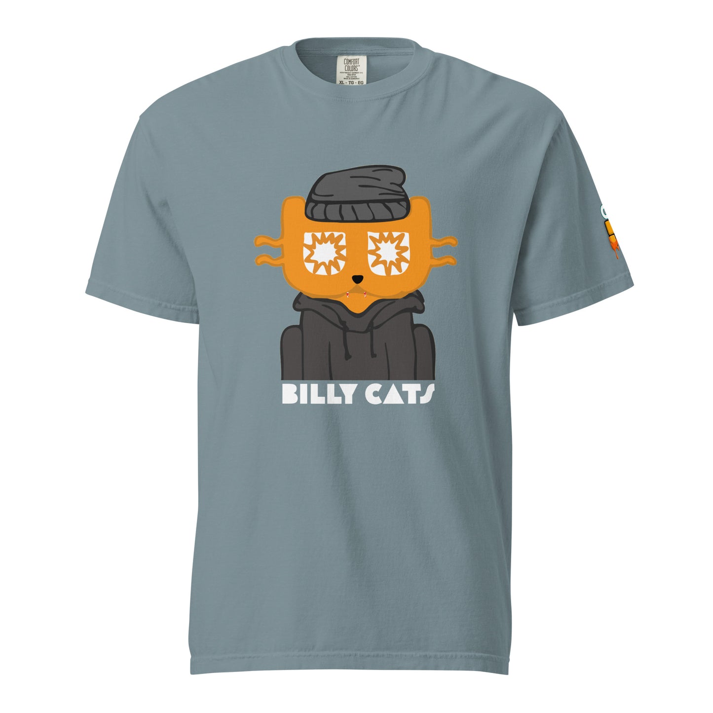 Billy Cat Orange Eyes T-shirt (Black)