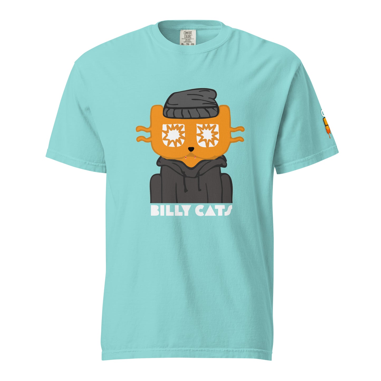 Billy Cat Orange Eyes T-shirt (Black)