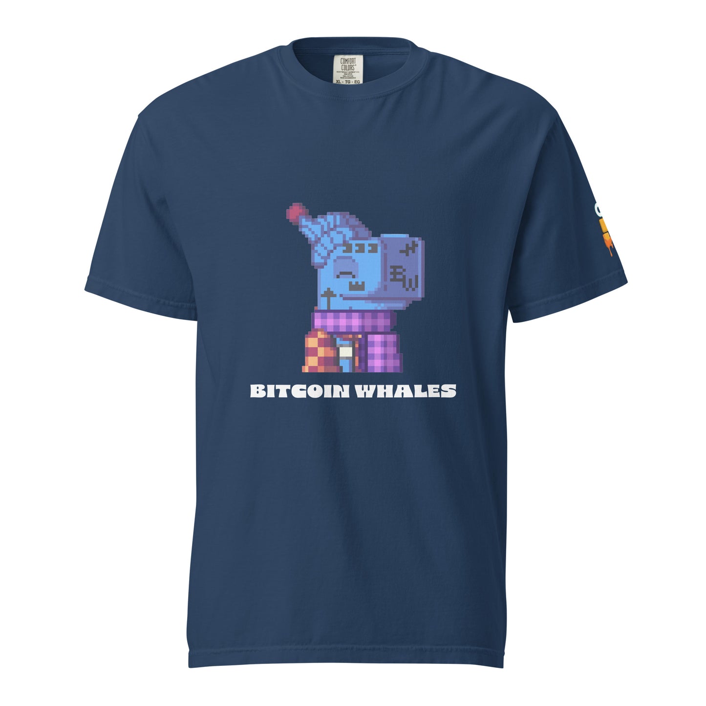 Blue Bitcoin Whale on T-shirt