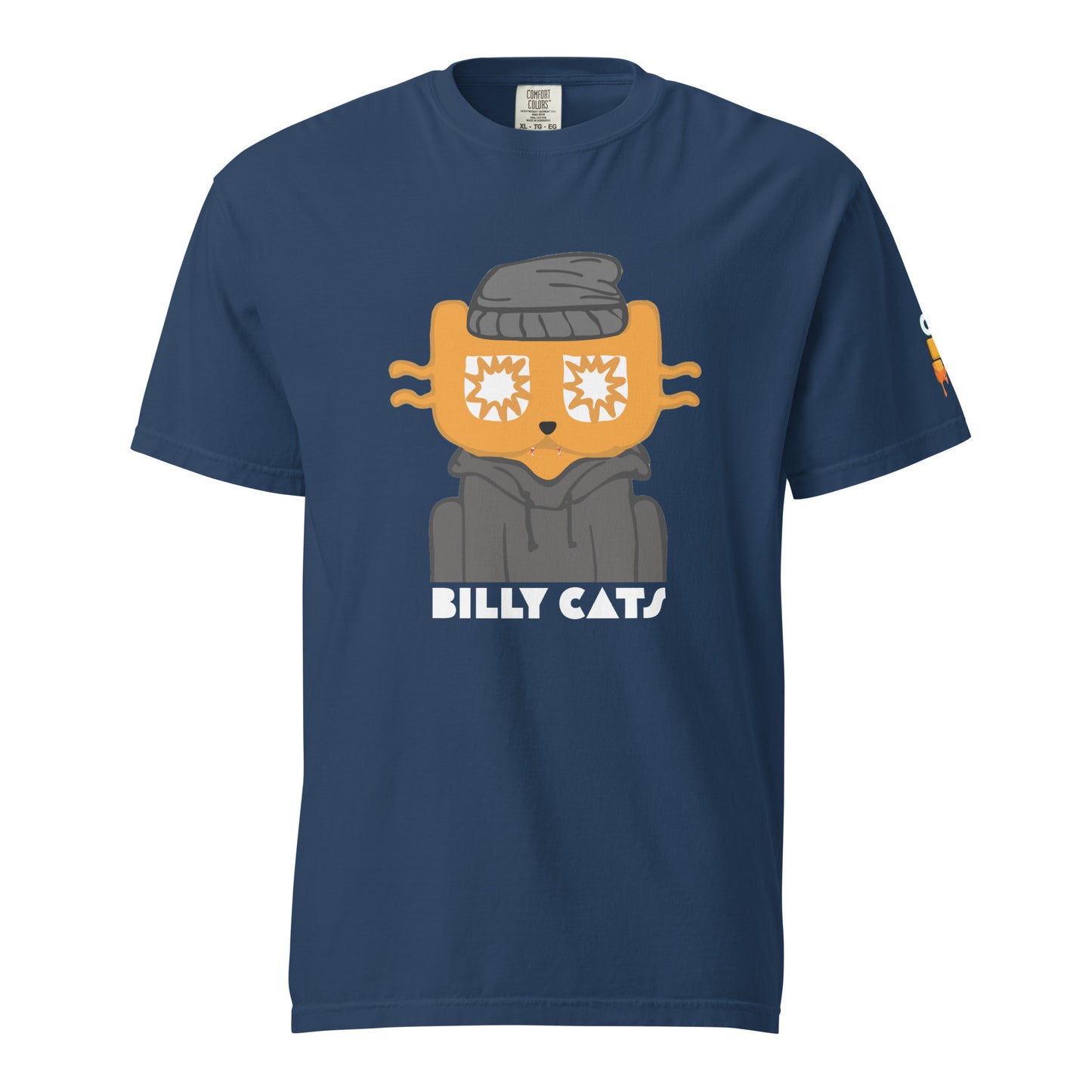 Billy Cat Orange Eyes T-shirt (Black)