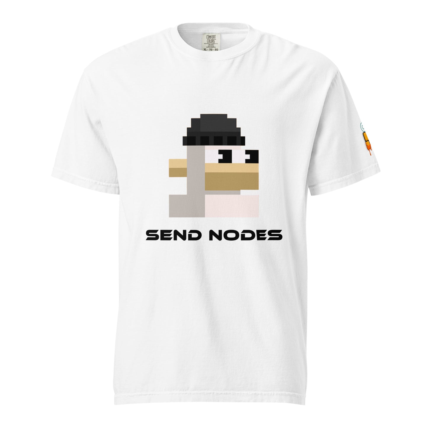 White Node Monke on White T-shirt