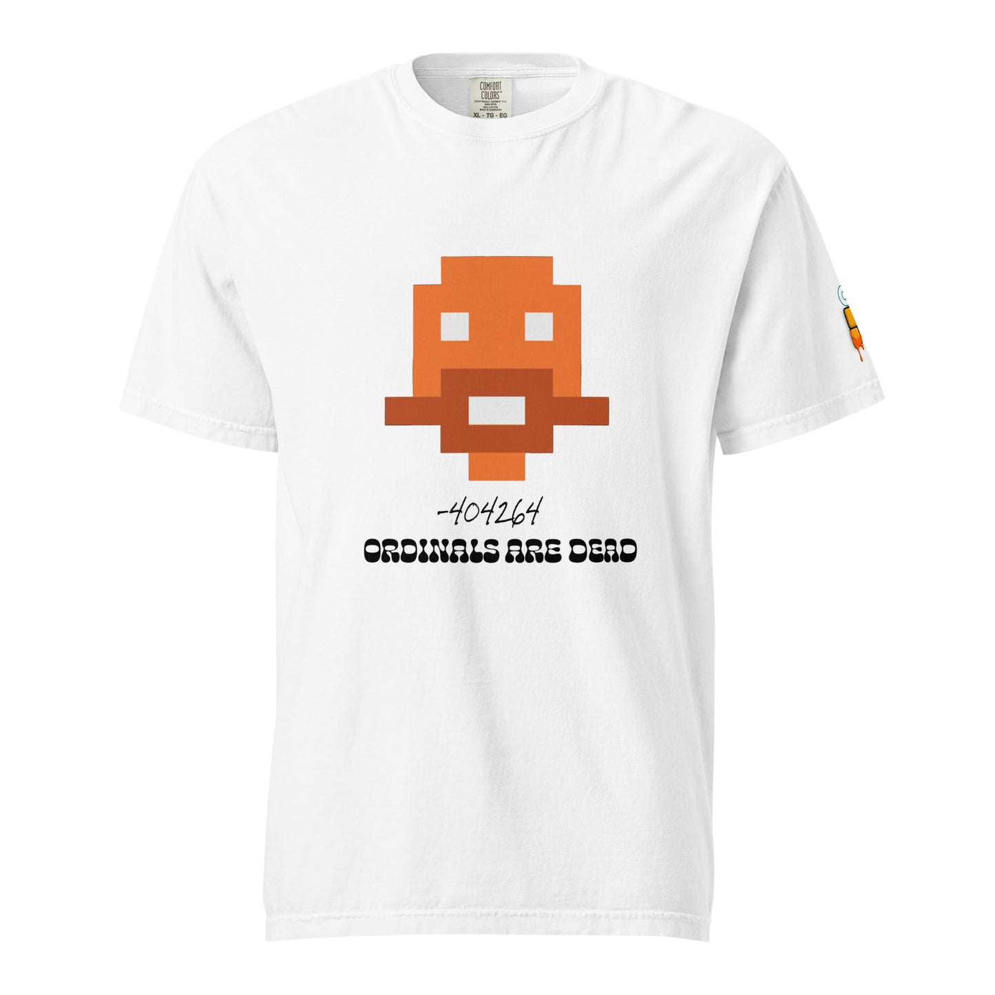 Orange Cursed Goosinal on White T-shirt