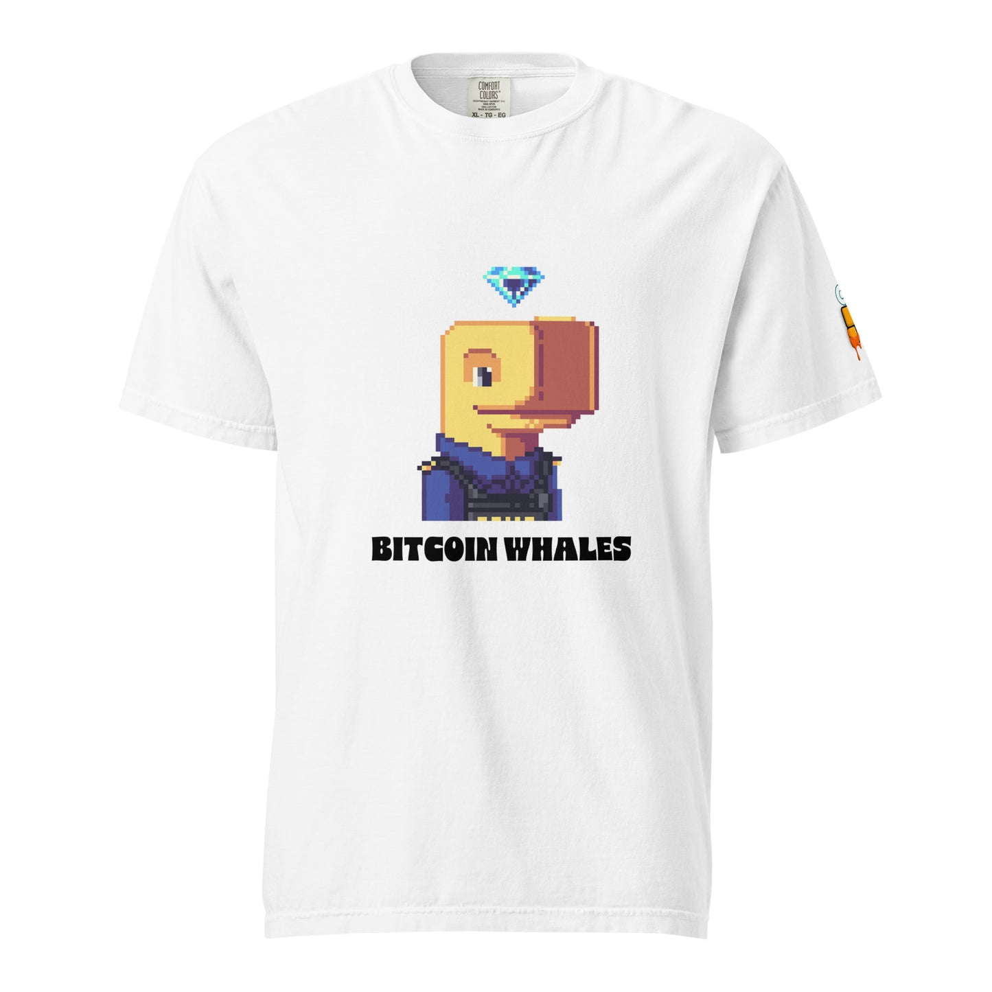 Diamond Head Bitcoin Whale on White T-shirt