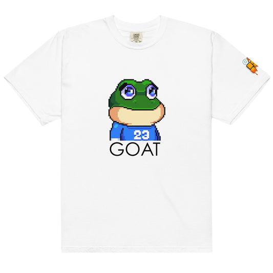 Bitcoin Frogs "Goat" garment-dyed heavyweight white t-shirt