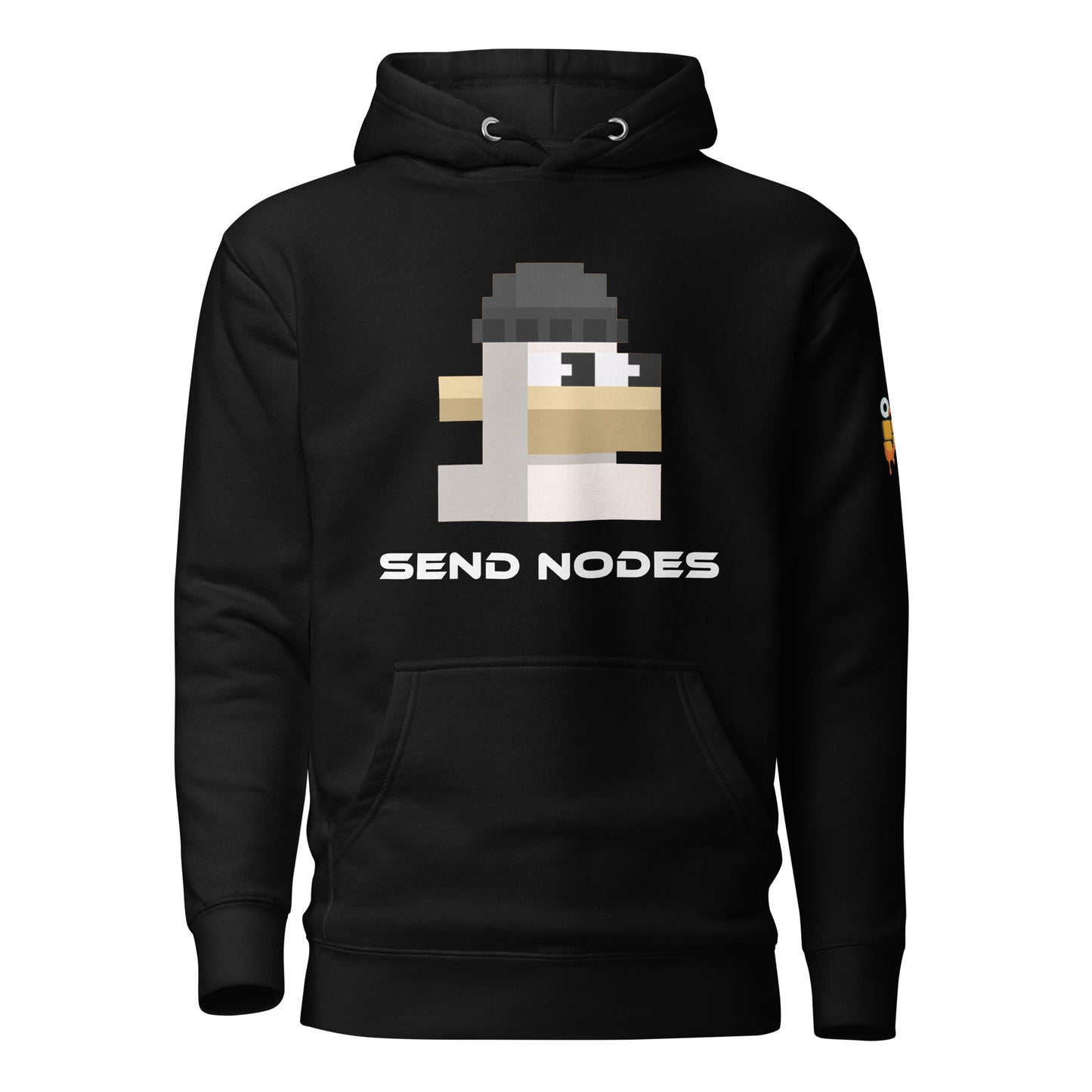 White Node Monke on Hoodie