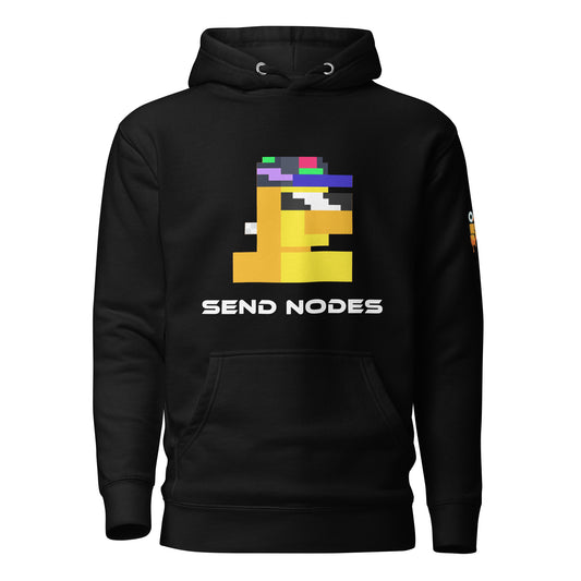 Yellow Node Monke on Hoodie