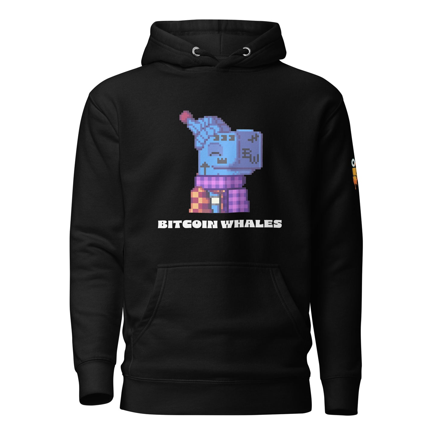 Blue Bitcoin Whale on Hoodie