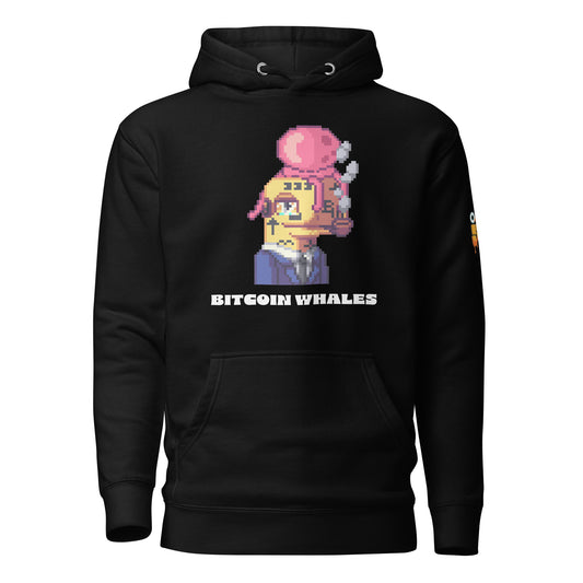 Yellow Bitcoin Whale on Hoodie