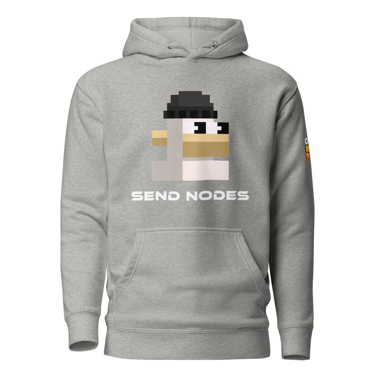 White Node Monke on Hoodie