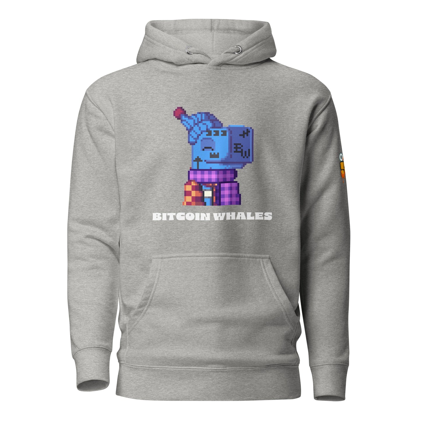 Blue Bitcoin Whale on Hoodie