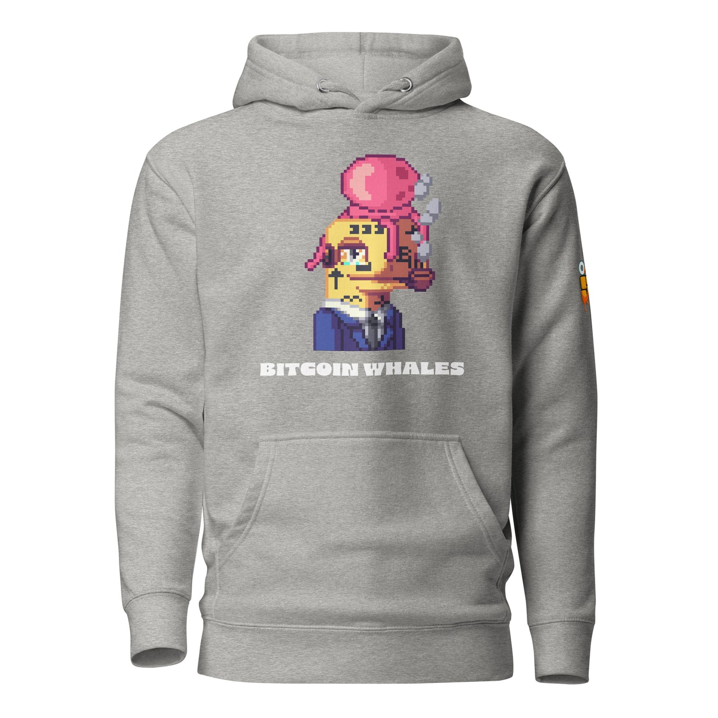 Yellow Bitcoin Whale on Hoodie