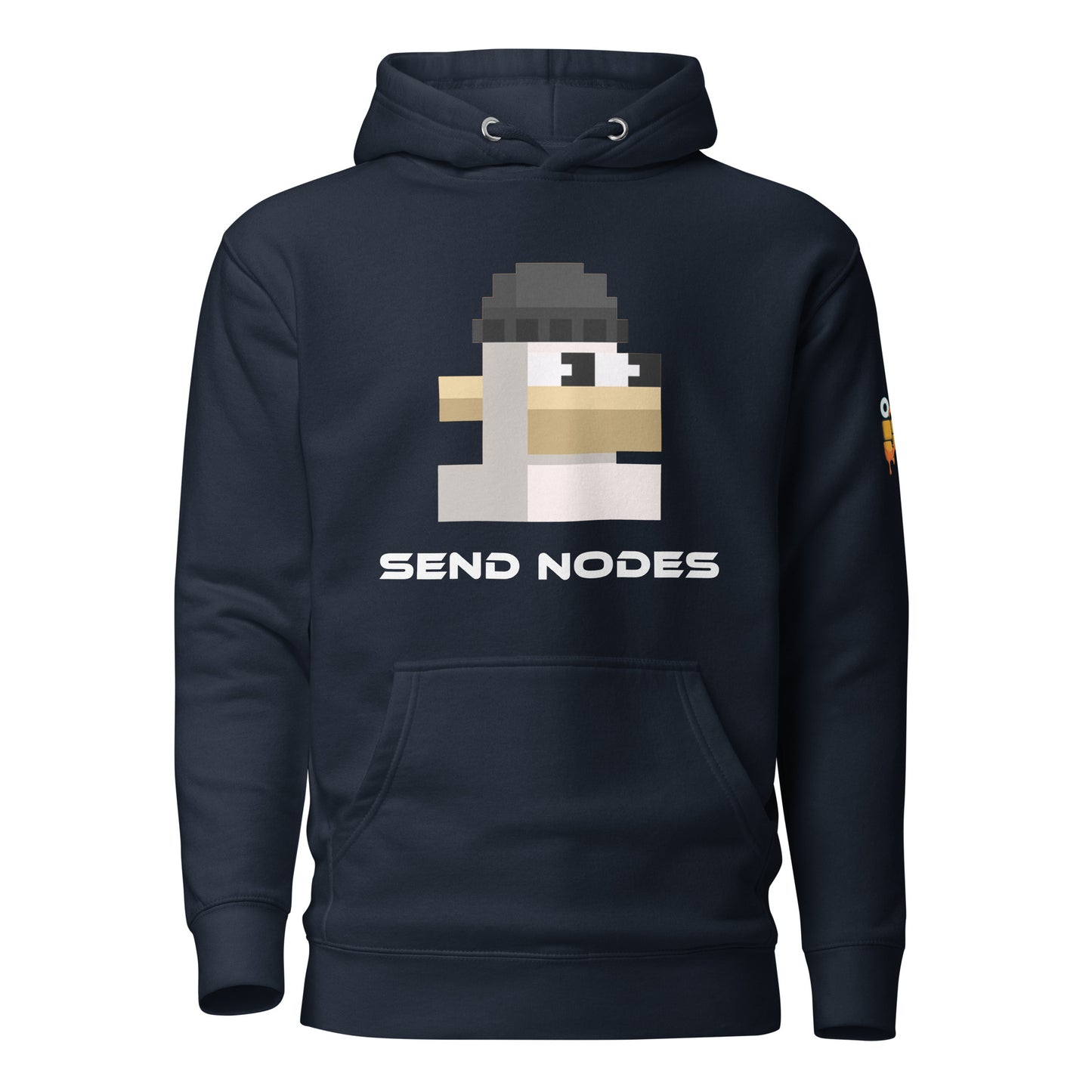 White Node Monke on Hoodie