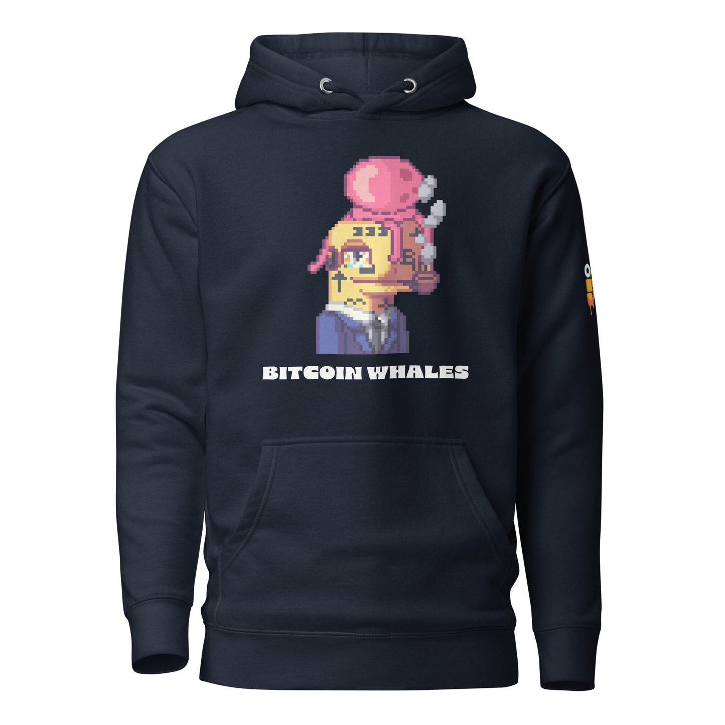 Yellow Bitcoin Whale on Hoodie