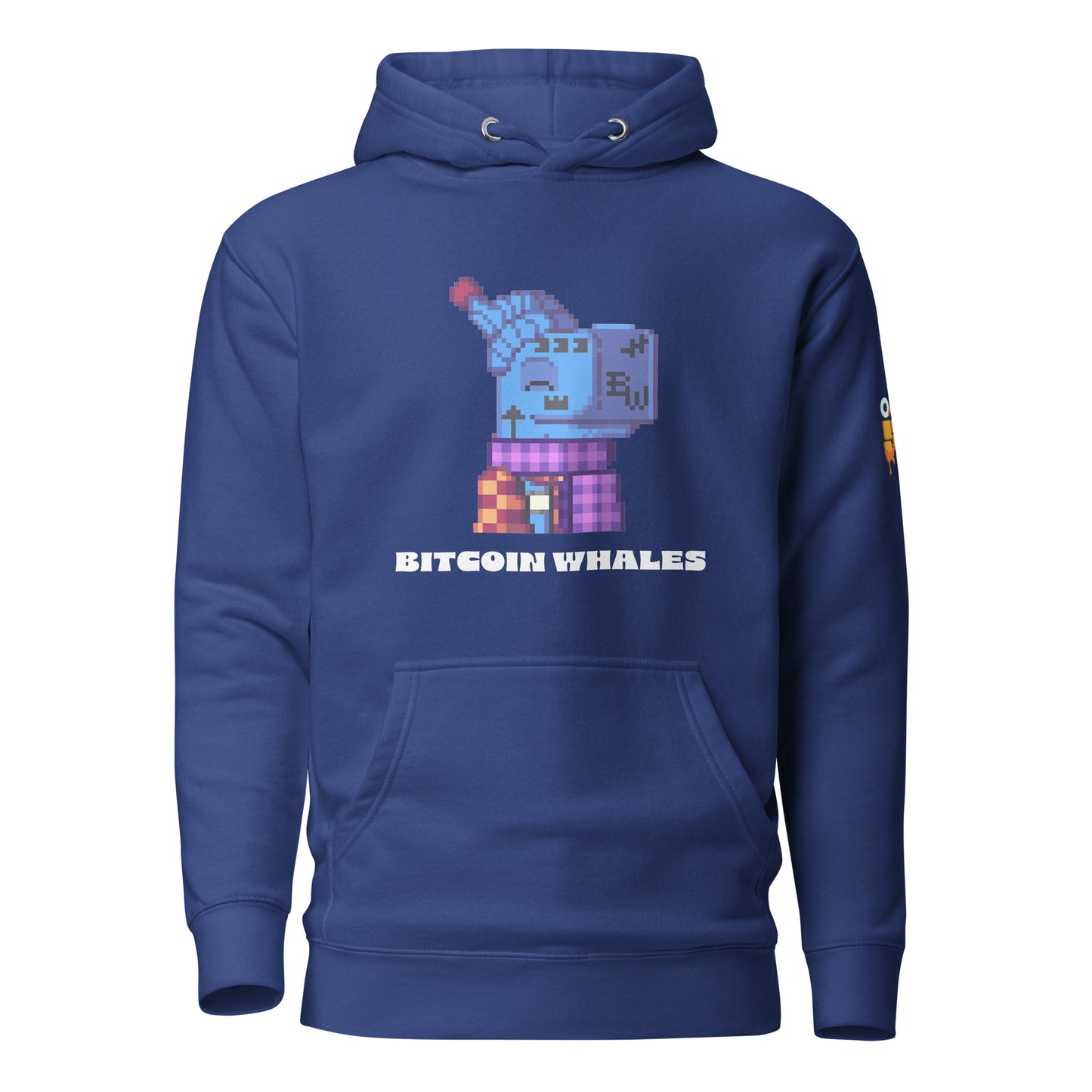 Blue Bitcoin Whale on Hoodie