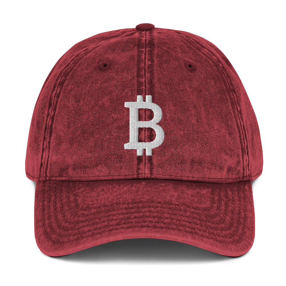 Bitcoin "B" Vintage Hat