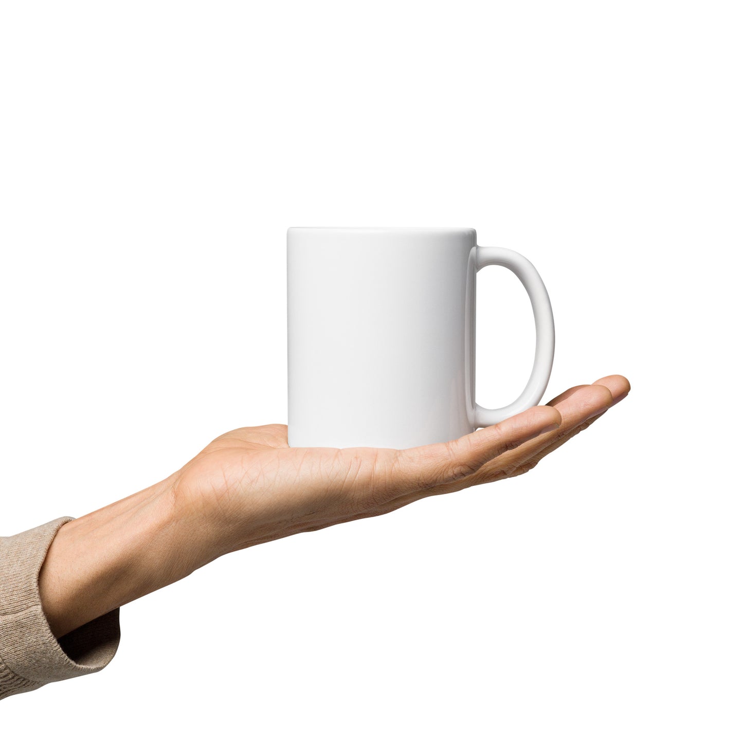 White Node Monke on white glossy mug