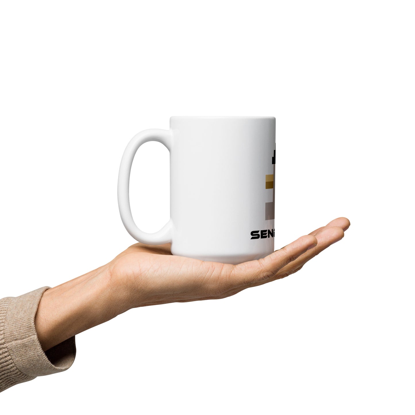 White Node Monke on white glossy mug